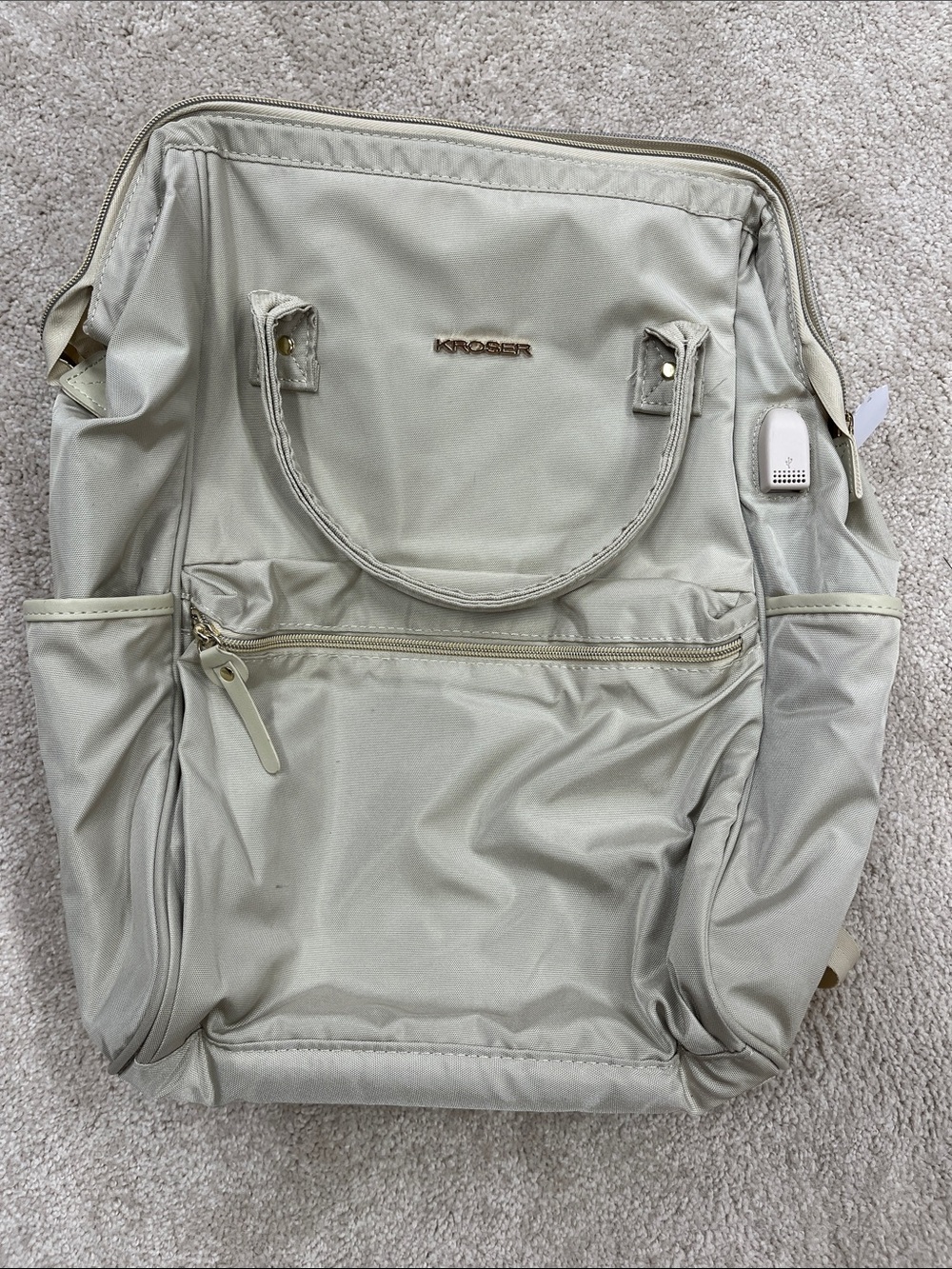 KROSER Light Beige Women's Backpack Tote - Everyday Carry